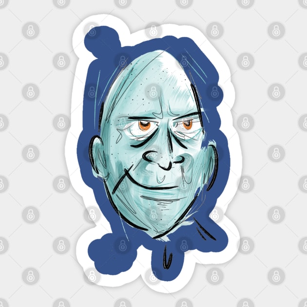 Blue Man Doof Sticker by 51Deesigns